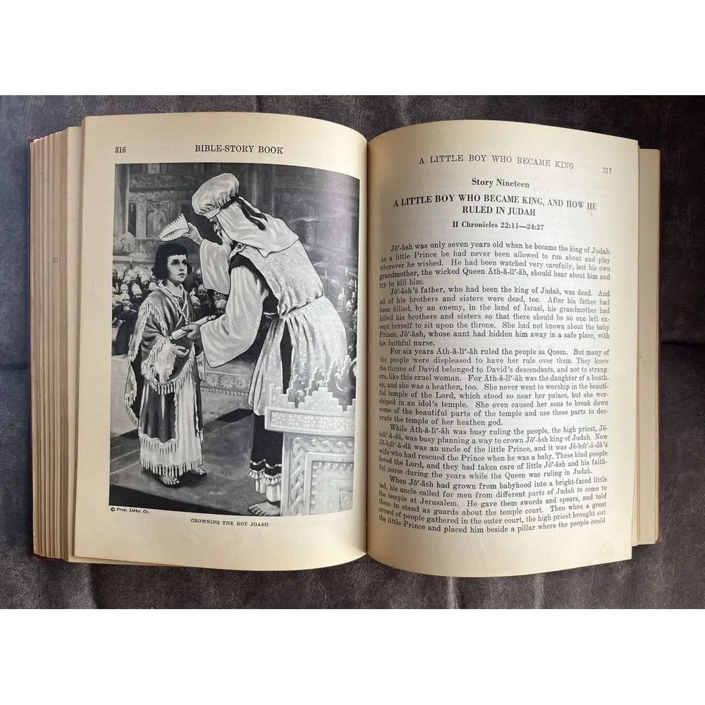 Antique Egermeiers Bible Story Book Illustrated,‎ Published by The Warner 1947